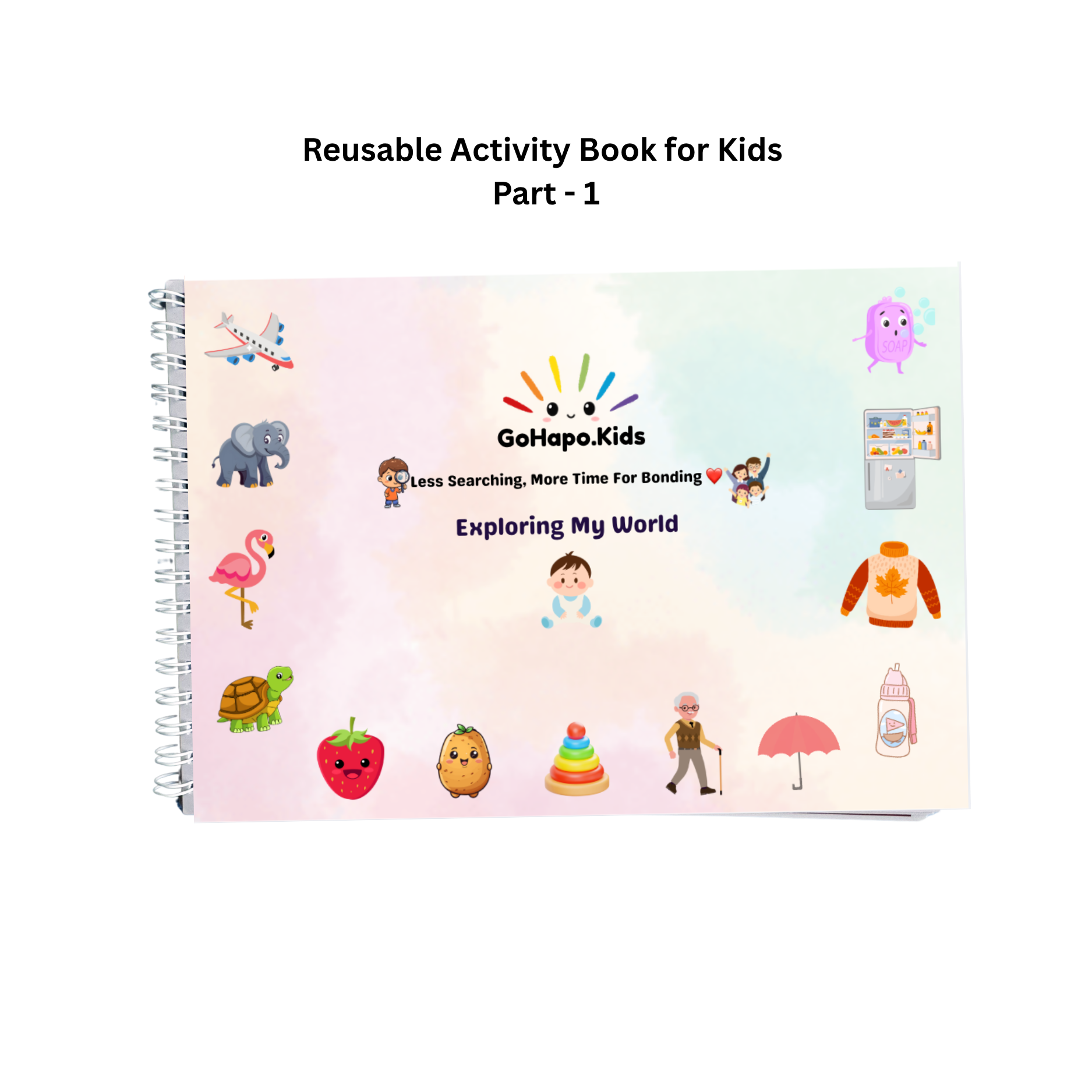 Activity Book for Kids | Reusable | 100+ Activities | Ages 2–5 – GoHapo ...