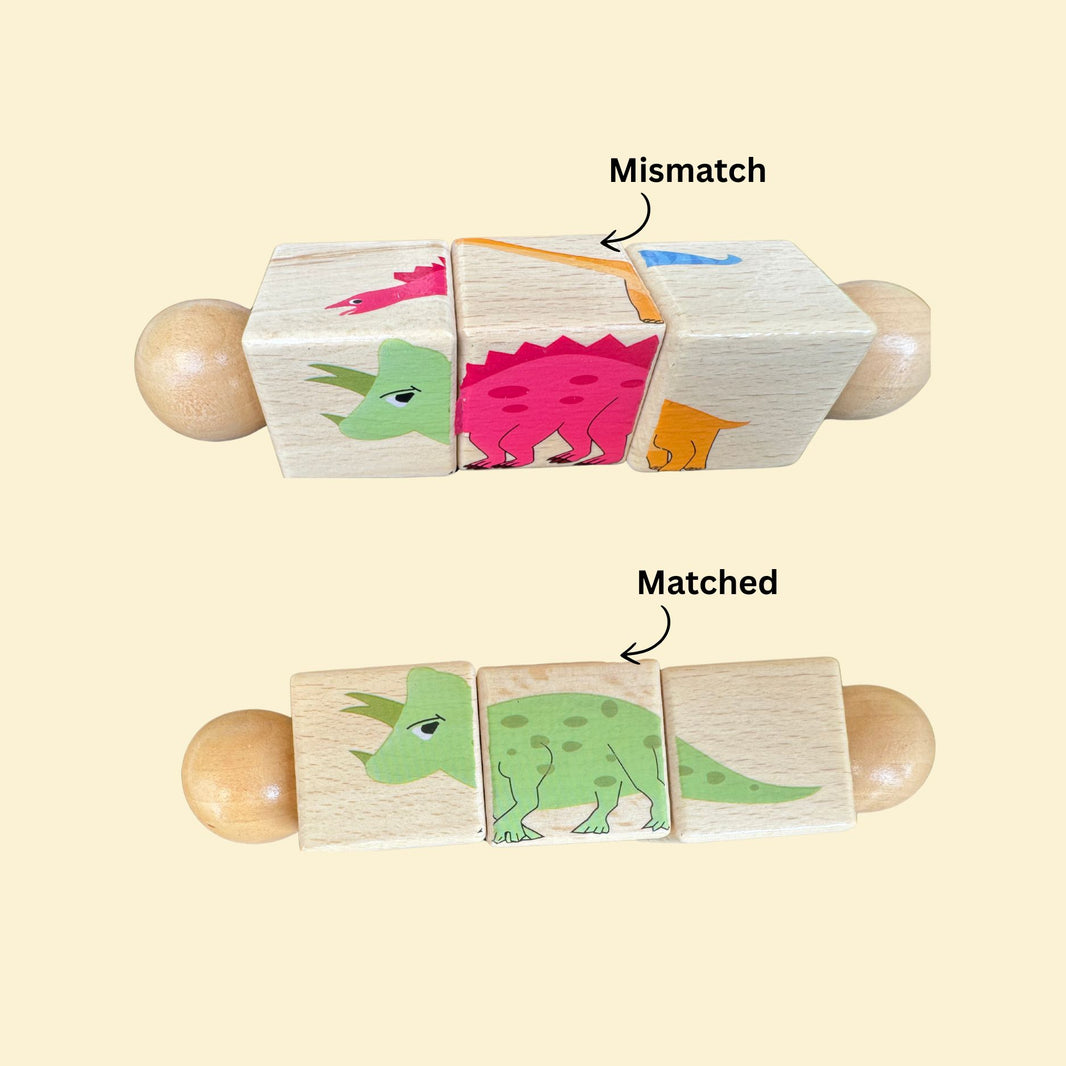 Rotating wooden puzzle