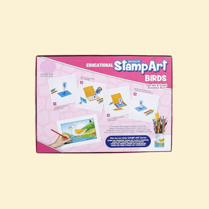 Stamp art birds theme