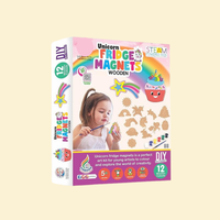 Fridge Magnet Wooden - unicorn theme