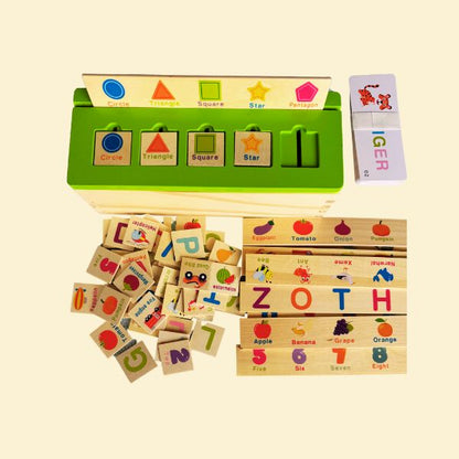 Knowledge Classification Box (Alphabets, Spellings, Numbers, Shapes) 80 Pieces