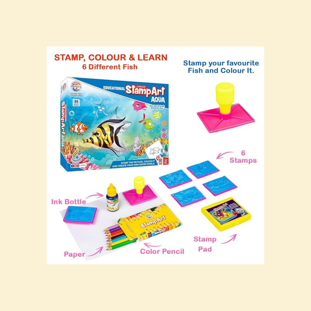 Stamp art- Aqua theme