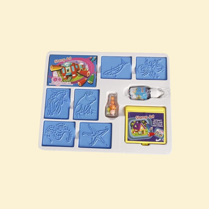 Stamp art- Aqua theme