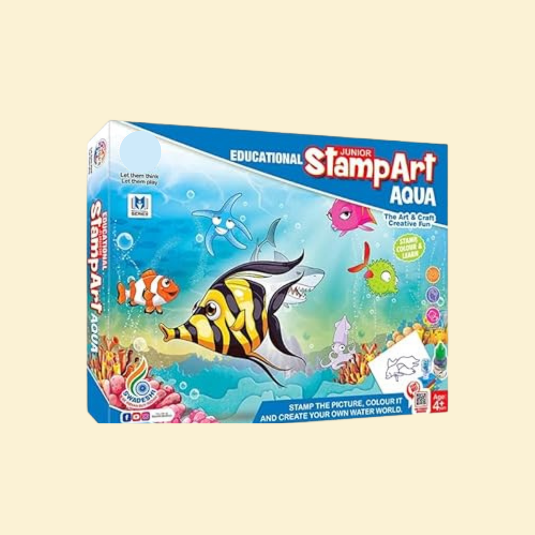 Stamp art- Aqua theme