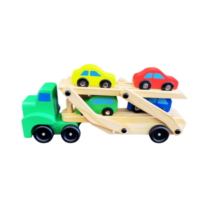Wooden Double Decker Car