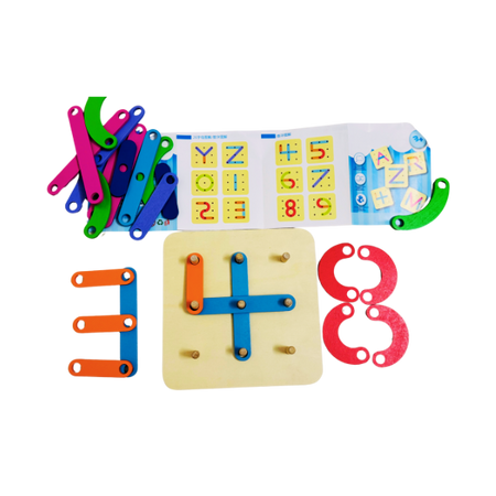Wooden Alphabets and Number Activity Board