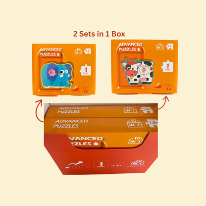 One Piece Puzzle - 2 Sets (10 different animals)