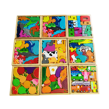Wooden 3D Puzzle (Any 1 Random Piece)