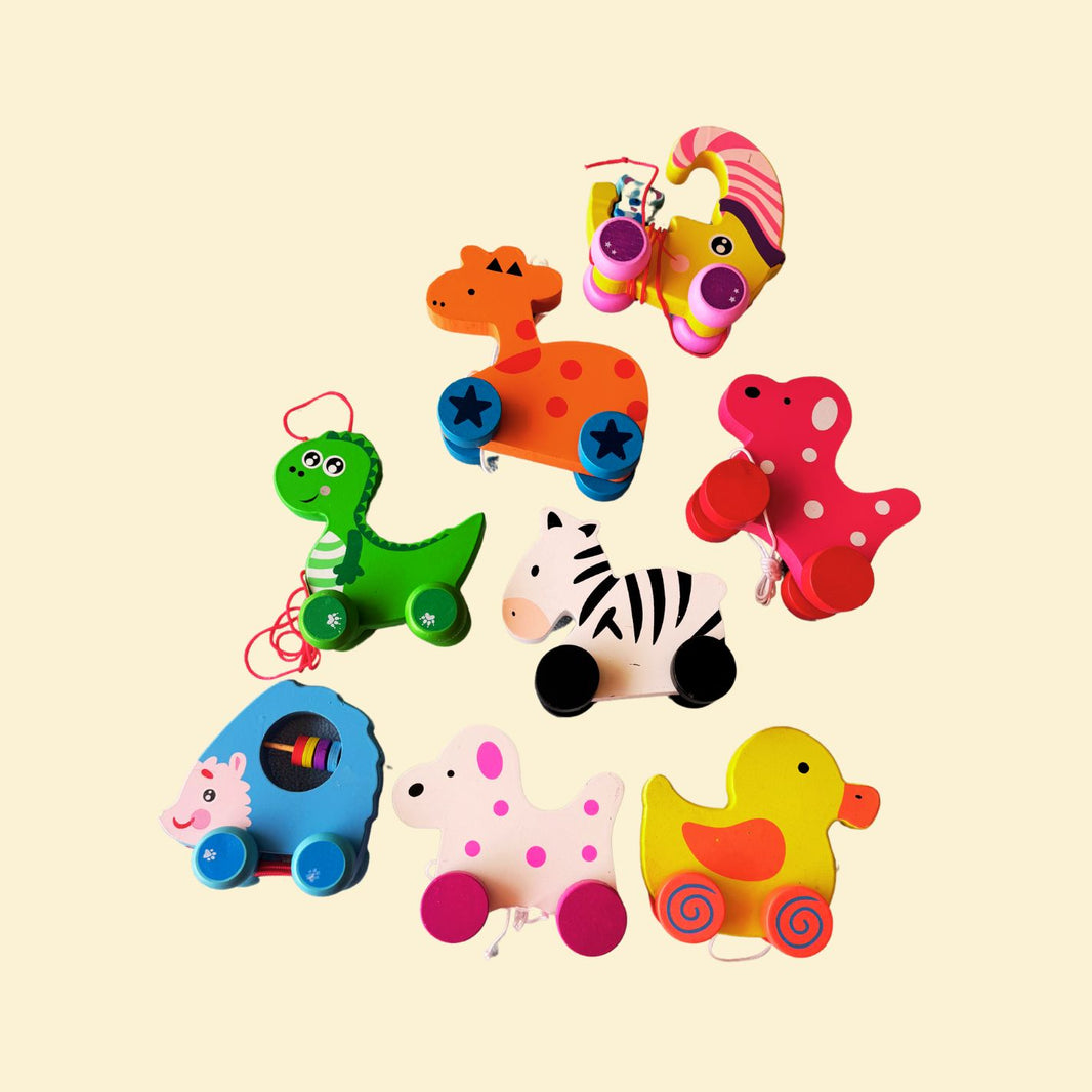 Wooden Pull along Animals