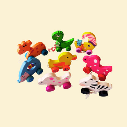 Wooden Pull along Animals
