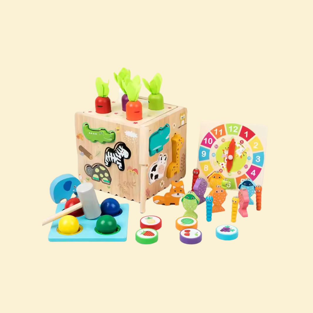 Multifunction 8 in 1 wooden block