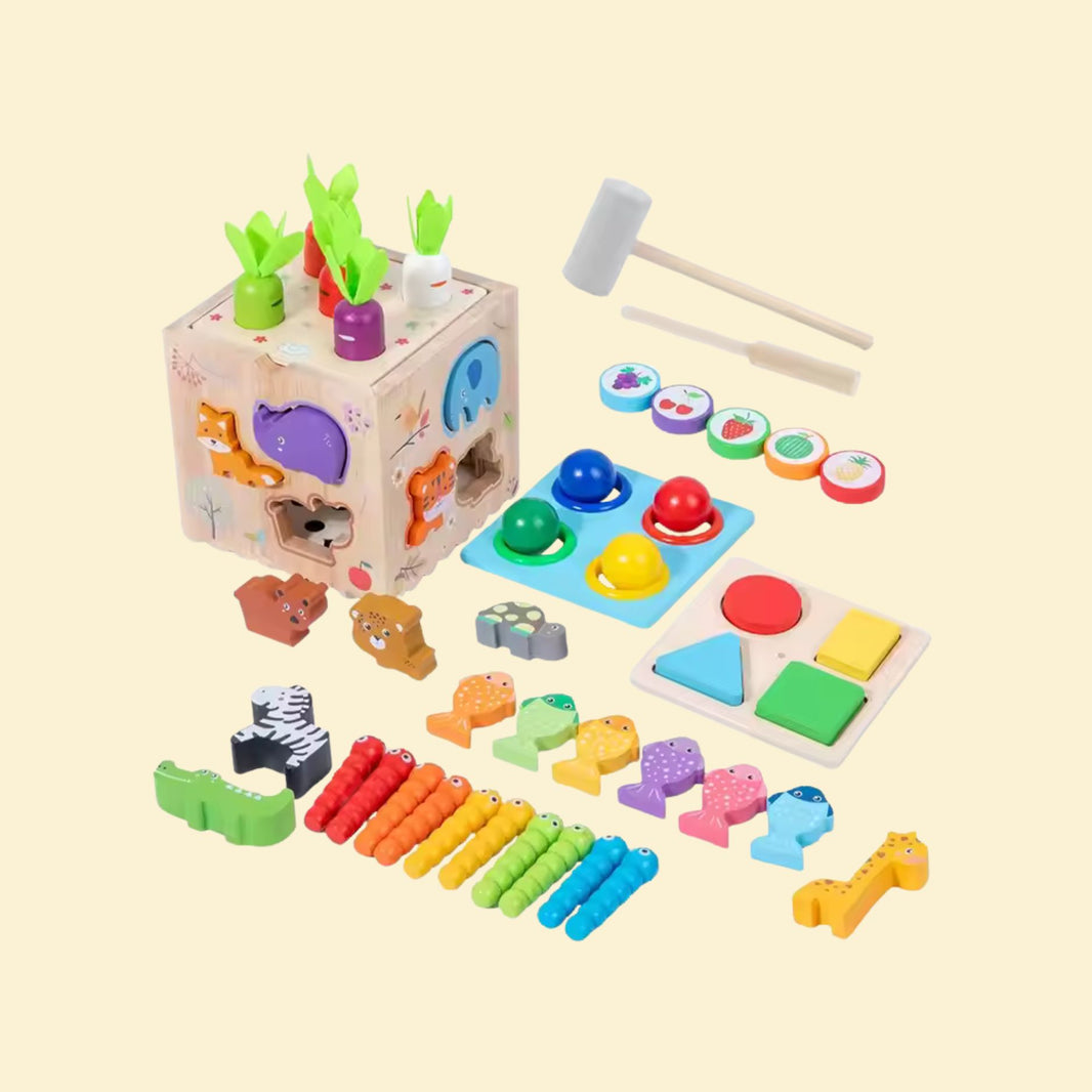 Multifunction 8 in 1 wooden block