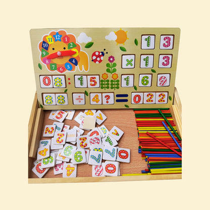 Maths wooden learning box