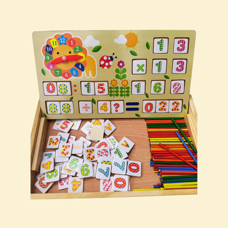 Maths wooden learning box