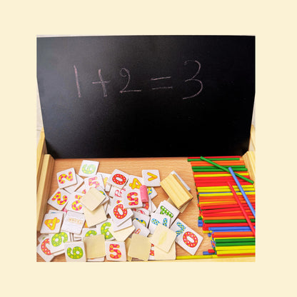 Maths wooden learning box