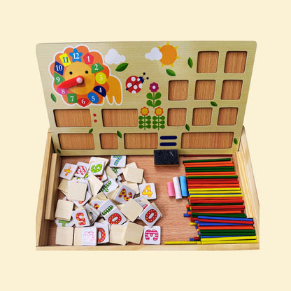 Maths wooden learning box