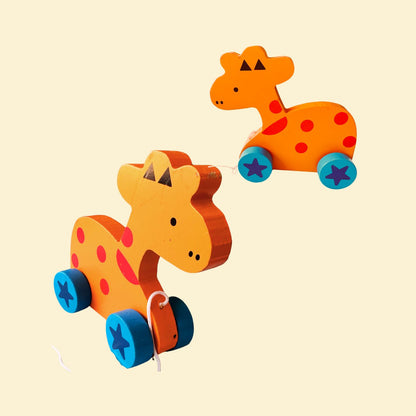 Wooden Pull along Animals