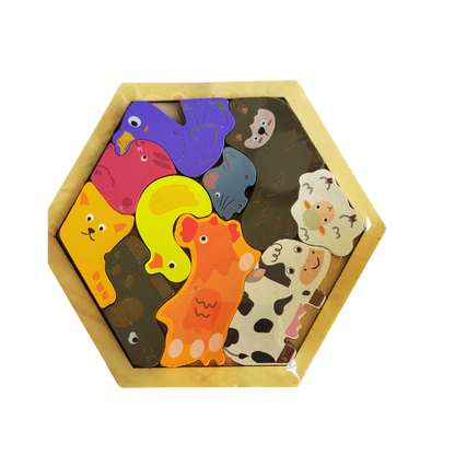 Hexagon Shape 3D puzzle (any 1 random piece)