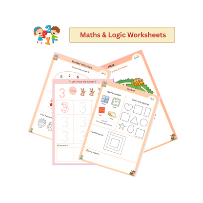 Worksheets for Kids (3–4 Years) | 300+ Worksheets | Maths, English, EVS & Science