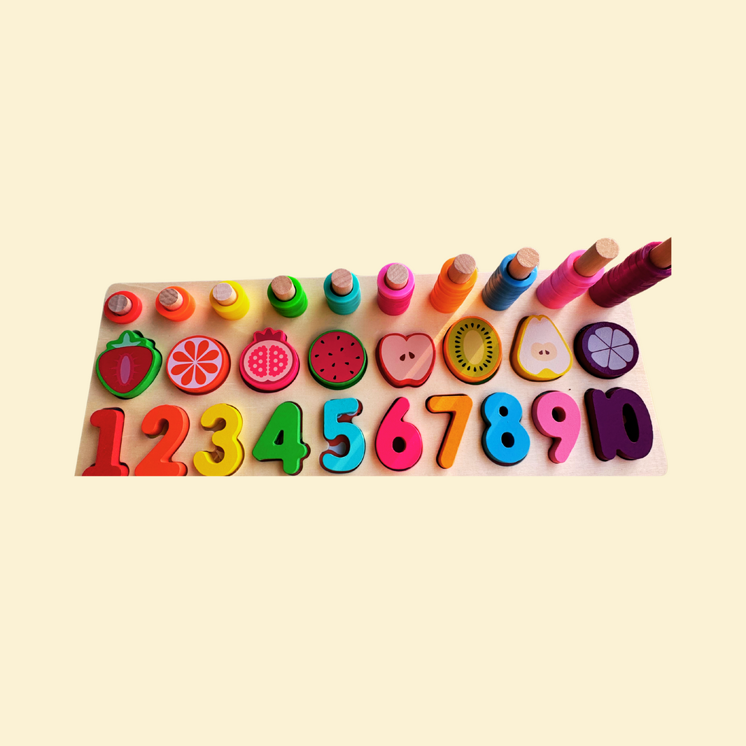 Wooden  Rainbow Logarithmic Board