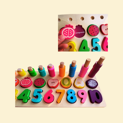 Wooden  Rainbow Logarithmic Board