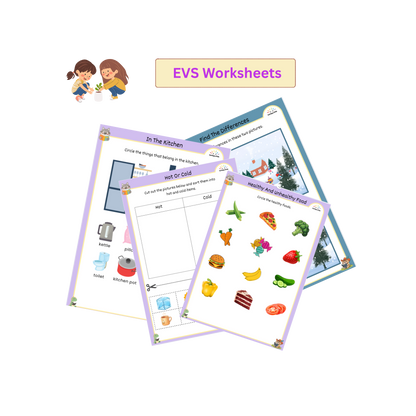 Worksheets for Kids (3–4 Years) | 300+ Worksheets | Maths, English, EVS & Science