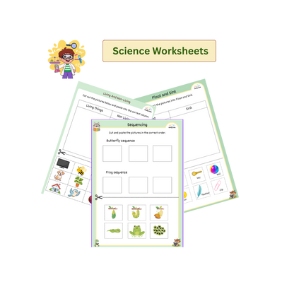 Worksheets for Kids (3–4 Years) | 300+ Worksheets | Maths, English, EVS & Science