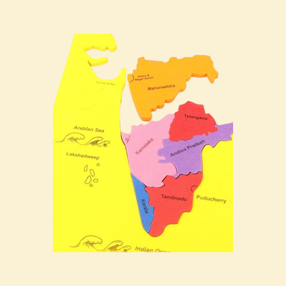India Mapography with flags