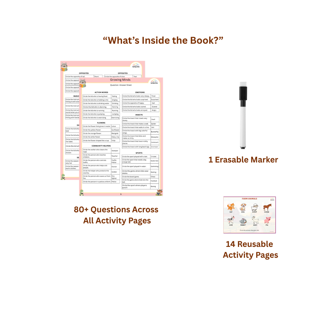 Activity Book - Part 2 | Reusable Wipe & Clean | Ages 2–5