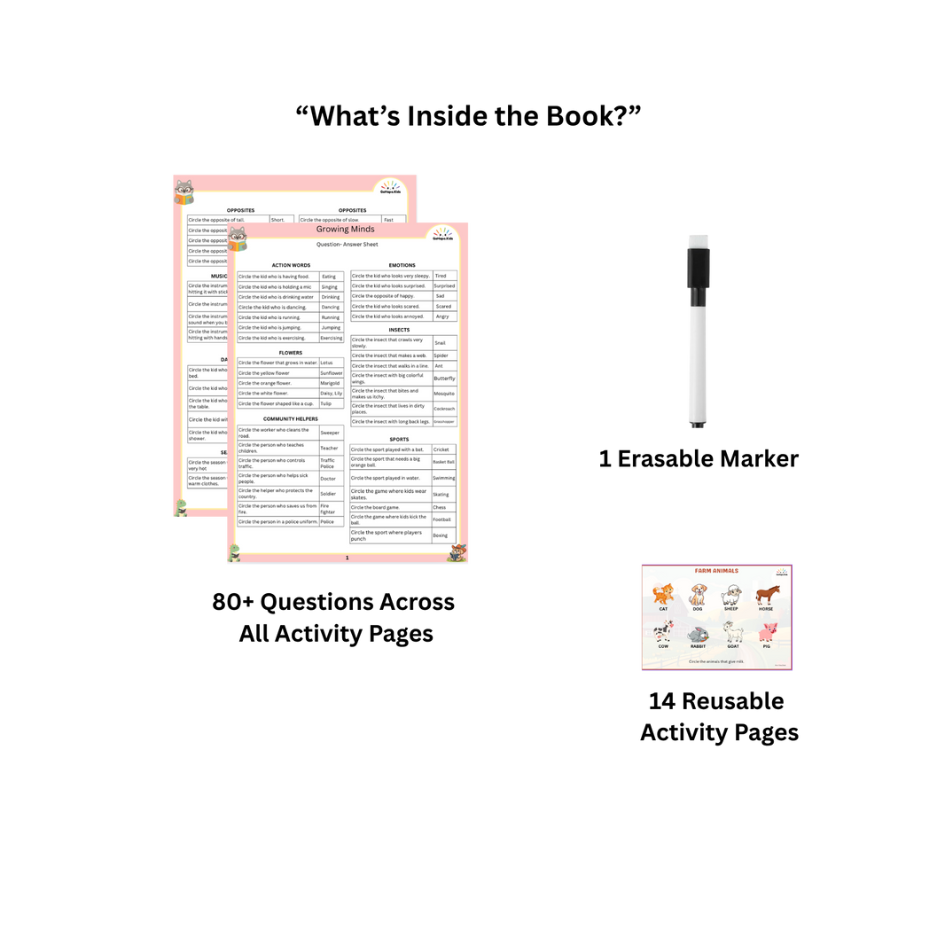 Activity Book - Part 2 | Reusable Wipe & Clean | Ages 2–5