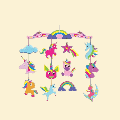 Stencil art wooden - Unicorn theme