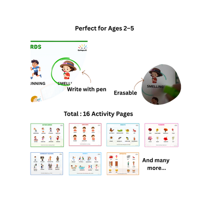 Activity Book - Part 2 | Reusable Wipe & Clean | Ages 2–5
