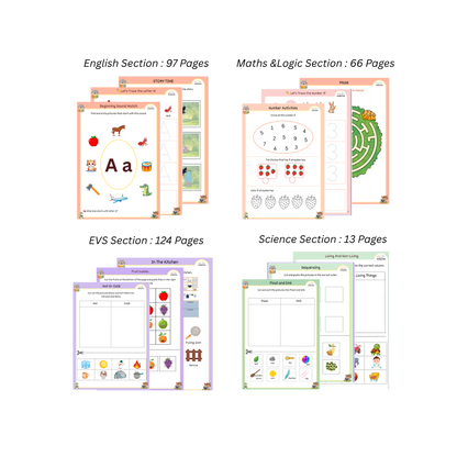 Worksheets for Kids (3–4 Years) | 300+ Worksheets | Maths, English, EVS & Science