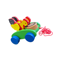 Hen Pull along toy car