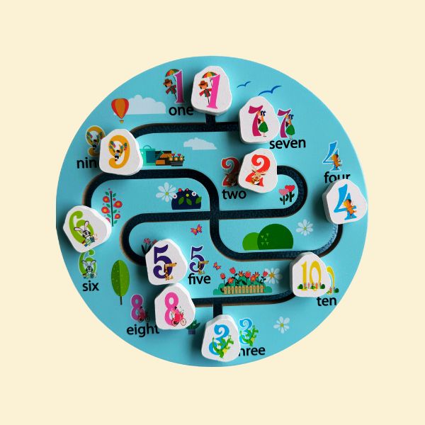 Wooden Track Number Maze – GoHapo.Kids