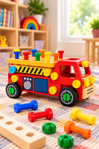 Build Your Own Truck – DIY Wooden Construction Toy for Kids