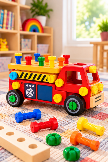 Build Your Own Truck – DIY Wooden Construction Toy for Kids